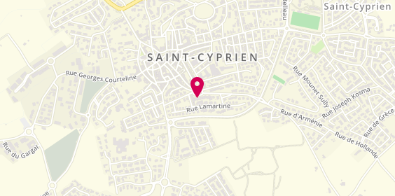 Plan de Passion Pizza, 15 place des Évadés de France, 66750 Saint-Cyprien