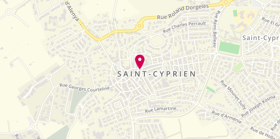 Plan de L'Ecailler Cyprianais, 28 avenue du Roussillon, 66750 Saint-Cyprien