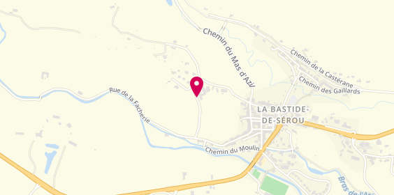Plan de MAZELLA Corinne, Snack du Stade
Route de Saint Girons, 09240 La Bastide-de-Sérou