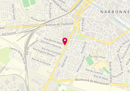 Plan de Pronto Pizza, 32 Avenue du General Leclerc, 11100 Narbonne