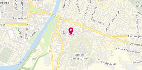 Plan de Ô Deliz Cafe, 54 Rue Trivalle, 11000 Carcassonne