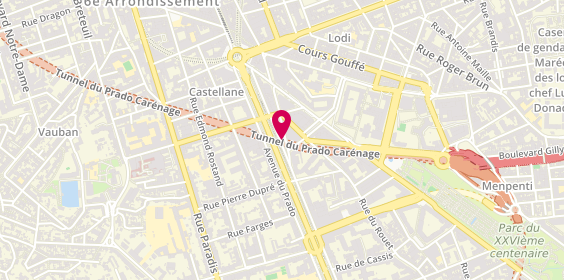 Plan de L'Artisan du Burger, 53 avenue du Prado, 13006 Marseille