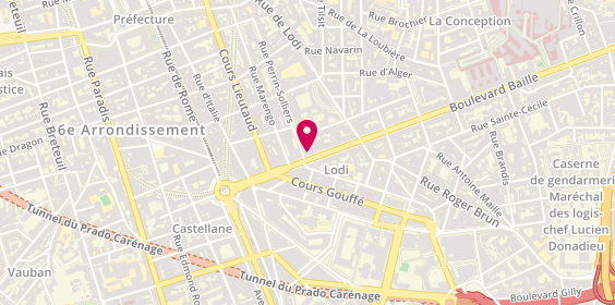 Plan de Pizza Hut, 31 Boulevard Baille, 13006 Marseille