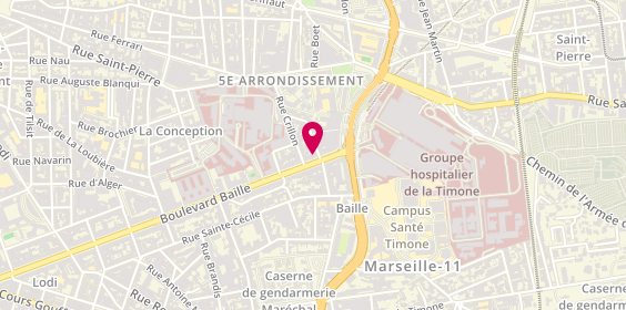 Plan de Domino's Pizza, 175 Boulevard Baille, 13005 Marseille