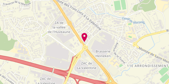 Plan de KFC, 54 avenue des Peintres Roux, 13011 Marseille