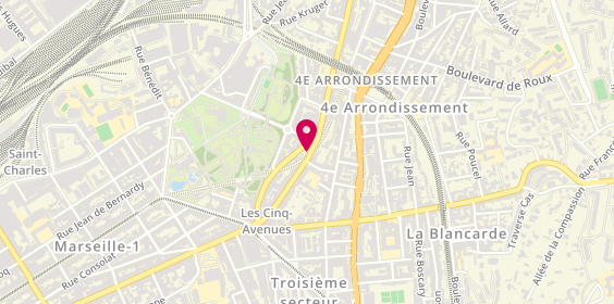 Plan de Chicken Burger, 55 avenue des Chartreux, 13004 Marseille