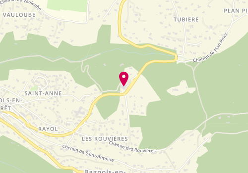 Plan de La Cave Aux Burgers, 985 Route de Saint-Paul-En-Forêt, 83600 Bagnols-en-Forêt