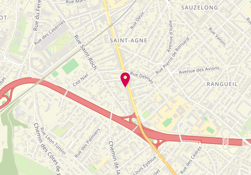 Plan de DI NANDO Saint-Agne Pizza, 57 avenue Jules Julien, 31400 Toulouse