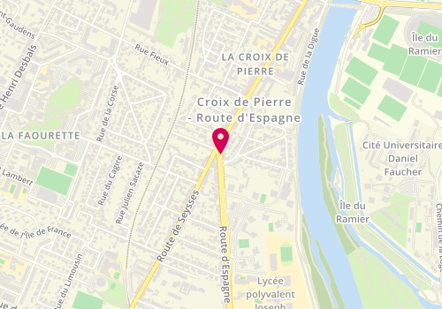 Plan de Restaurant Thais & Sushis, 2 Avenue de Muret, 31300 Toulouse