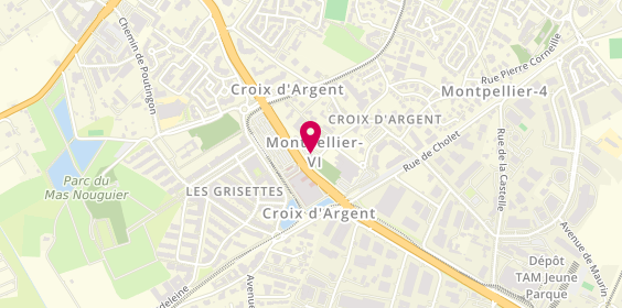 Plan de KFC, 2154 Rue Gaston Bachelard, 34070 Montpellier