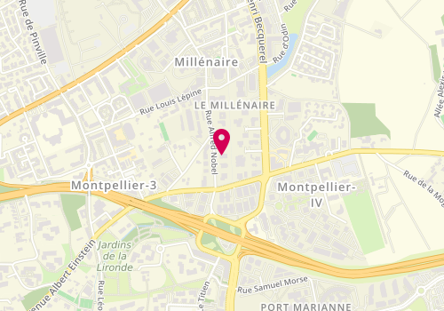 Plan de Green Sur Mesure Montpellier Millenaire, 605 Rue Alfred Nobel, 34000 Montpellier