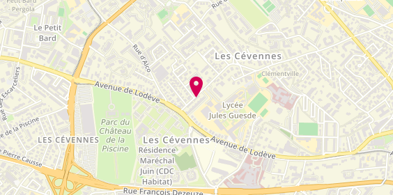 Plan de Le Roi de la Pizza, 1571 Rue de Las Sorbes, 34070 Montpellier