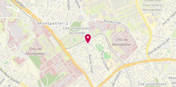 Plan de Ô Soleil du Triolet, 636 Rue du Triolet, 34090 Montpellier