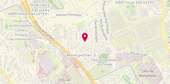 Plan de De la Fac, 1036 Rue Prof Joseph Anglada, 34090 Montpellier