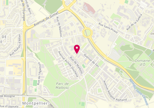 Plan de Snack Lakour, 160 avenue de Fes, 34090 Montpellier