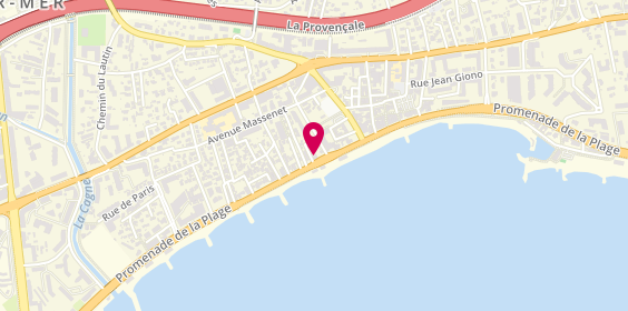 Plan de Restaurant rapide d’asiatique BOKOR WOK, 57 promenade de la Plage, 06800 Cagnes-sur-Mer