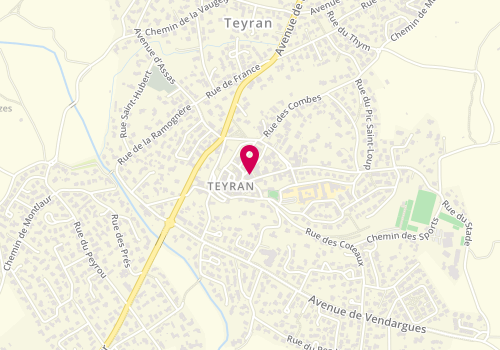 Plan de Pizza Bonici - Teyran, 35 Rue du Jeu de Mail, 34820 Teyran