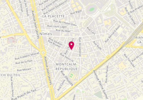 Plan de Yemma Donuts, 51 Rue de la République, 30900 Nîmes