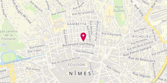 Plan de Restaurant la Méditerranée, 21 Boulevard Gambetta, 30000 Nîmes