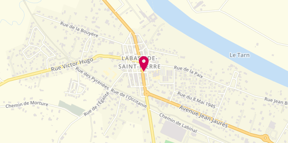 Plan de Tutti Pizza Labastide-Saint-Pierre, 9 Rue Pasteur, 82370 Labastide-Saint-Pierre