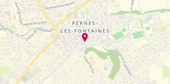 Plan de La Fontaine d'Asie, 6 Place Aristide Briand, 84210 Pernes-les-Fontaines