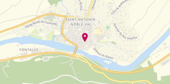 Plan de La Grinette Saveurs Italiennes & Co, 15 Rue Saint-Angel, 82140 Saint-Antonin-Noble-Val