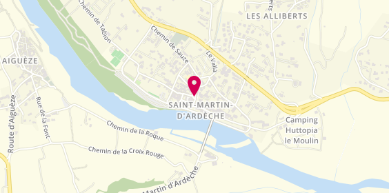 Plan de Juicy'bar, Place de l'Église, 07700 Saint-Martin-d'Ardèche