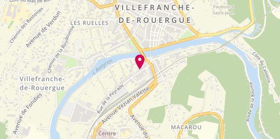 Plan de Rotisserie Chez Claude, 10 Rue Lapeyrade, 12200 Villefranche-de-Rouergue