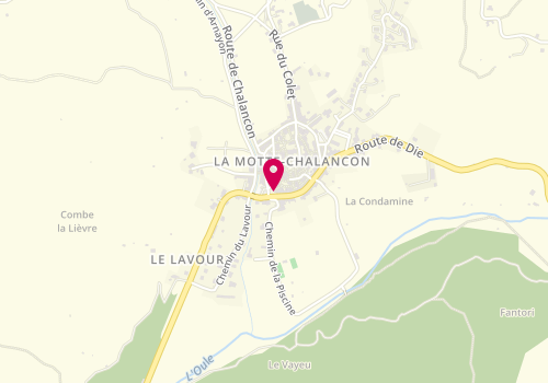Plan de Le Chouette Bistrot, 451 la Grande Rue, 26470 La Motte-Chalancon