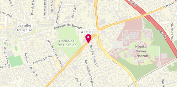 Plan de Pizza Alouette, 13 Bis avenue du Général Leclerc, 33600 Pessac