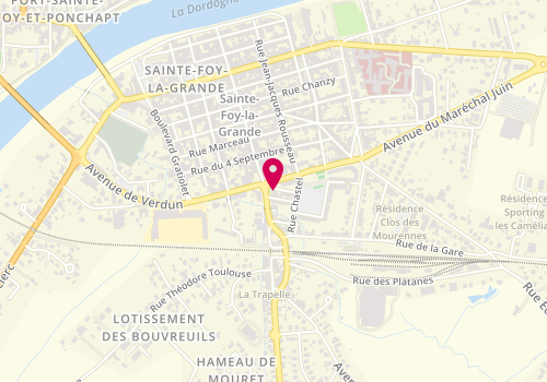 Plan de Chez Dady, 10 place Broca, 33220 Sainte-Foy-la-Grande