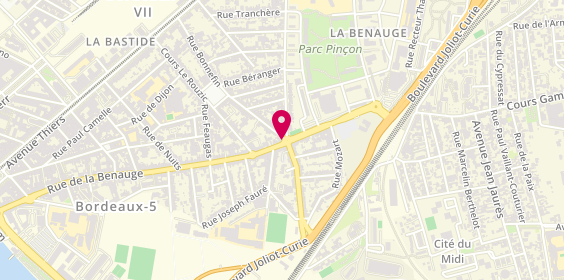 Plan de La Roma Pizza Bastide, 206 Rue de la Benauge, 33100 Bordeaux