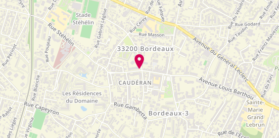 Plan de Chez Maxime, 197 avenue Louis Barthou, 33200 Bordeaux