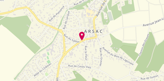 Plan de Arsac Pizza, 13 Avenue Jean Luc Vonderheyden, 33460 Arsac