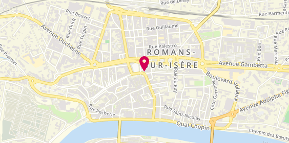 Plan de Bistrot Gourmand, 10 place Charles de Gaulle, 26100 Romans-sur-Isère