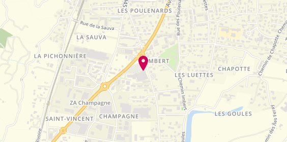 Plan de Chrono Pizza, Centre Commercial Carrefour avenue Hélène de Tournon, 07300 Tournon-sur-Rhône