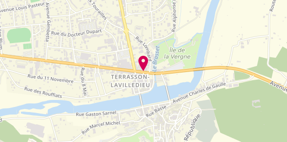 Plan de L' Eurasie 24, 4 Rue Aristide Briand, 24120 Terrasson-Lavilledieu