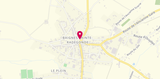 Plan de Bébé Pizzas, 2 place des Halles, 16360 Baignes-Sainte-Radegonde
