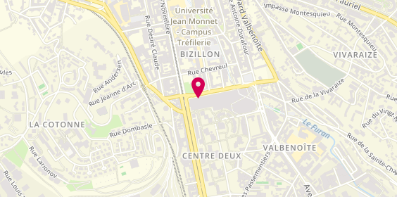 Plan de McDONALD'S, Avenue du Docteur Charcot Centre Commercial Centre 2, 42000 Saint-Étienne