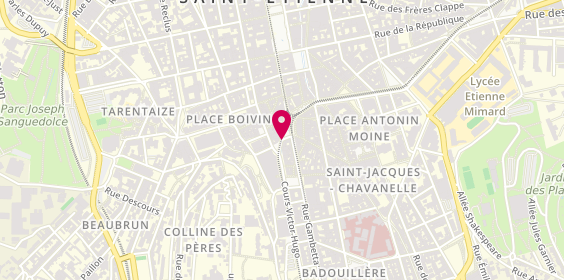 Plan de Mcs Peuple, 1 Place des Ursules
24 Place du Peuple, 42000 Saint-Étienne
