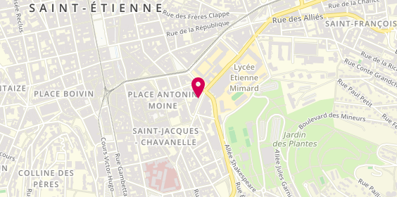 Plan de Le Krust, 1 Rue Etienne Mimard, 42000 Saint-Étienne