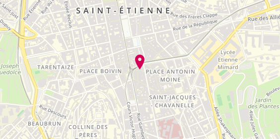 Plan de Restaurant Cyrus, 7 Rue Denis Escoffier, 42000 Saint-Étienne