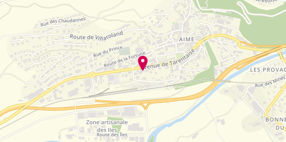 Plan de L'Avenue du Kebab, 822 avenue de la Tarentaise, 73210 Aime-la-Plagne