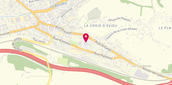 Plan de Carrefour Contact, 11 Rue Pasteur, 38110 La Tour-du-Pin