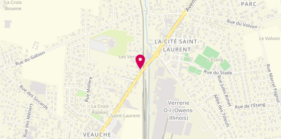 Plan de Le Relais de la Gare, 55 avenue Henri Planchet, 42340 Veauche