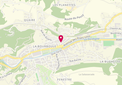 Plan de La Mie Charly, 155 place du Souvenir, 63150 La Bourboule
