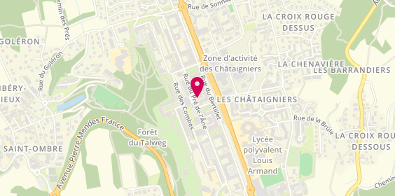 Plan de Allô Burger 73, 504 Rue du Pré de l'Âne, 73000 Chambéry