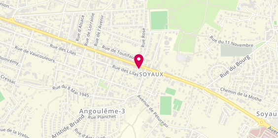 Plan de Soyaux Vine Kebab, 225 avenue du Général de Gaulle, 16800 Soyaux