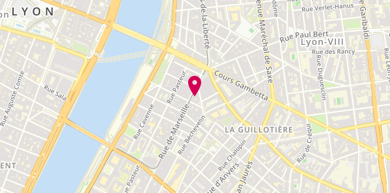 Plan de Gourmets d'Asie, 3 Rue de Marseille, 69007 Lyon