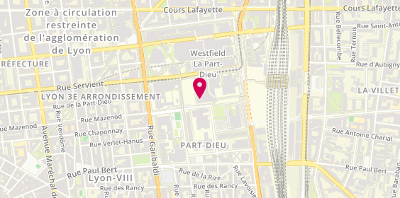 Plan de Amrest Opco - Lyon Part Dieu, Centre Commercial Part Dieu 17 Rue Doct Bouchut, 69003 Lyon